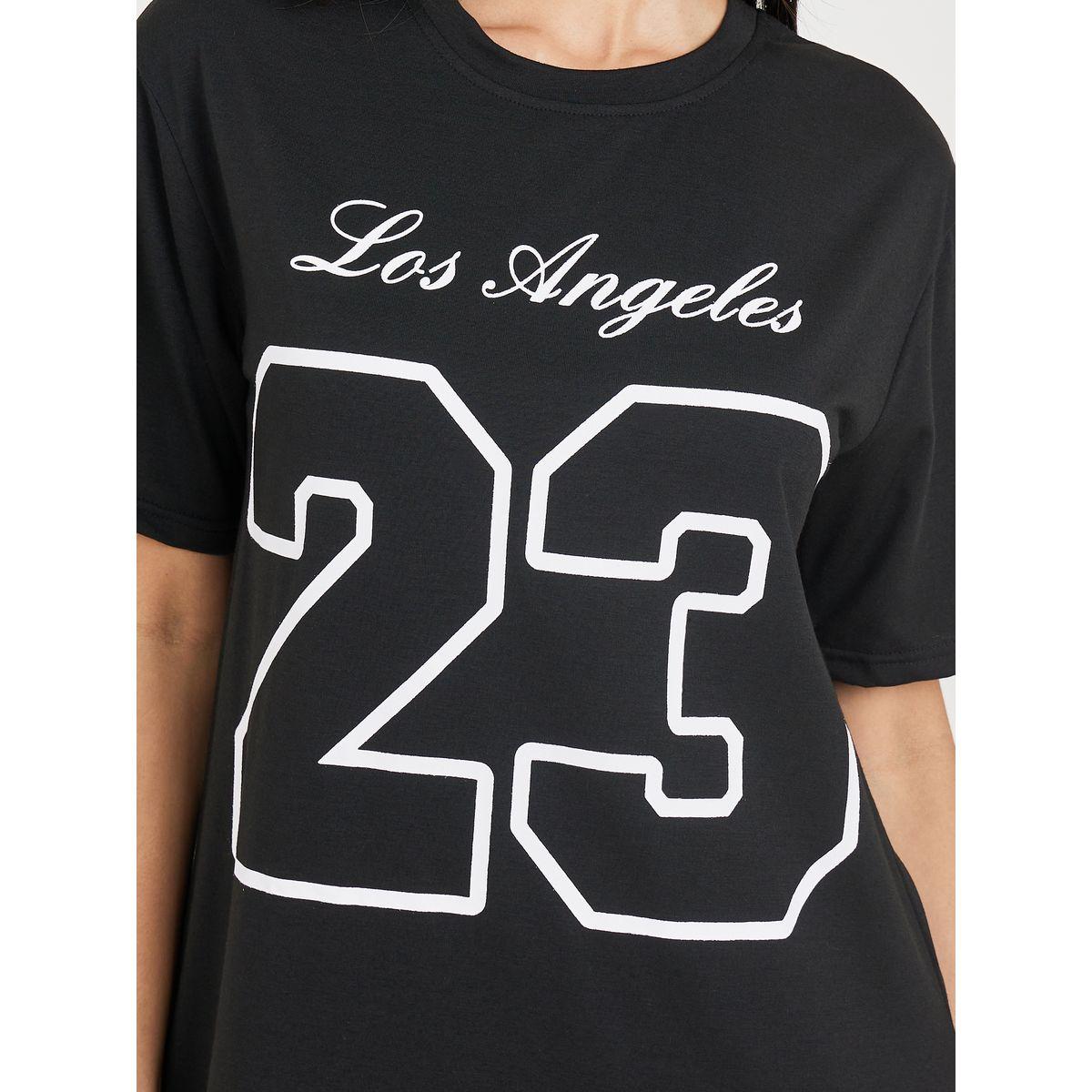 Styli Unwind Varsity Print Drop Shoulder Sleep T-shirt Dress-women-clothing-nightwear-nighties-image-3
