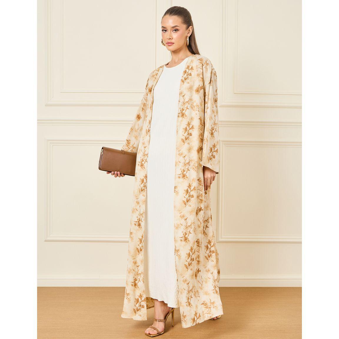 Styli Abstract Floral Print Maxi Kimono-women-clothing-shirtsandblouses-shirts-image-1
