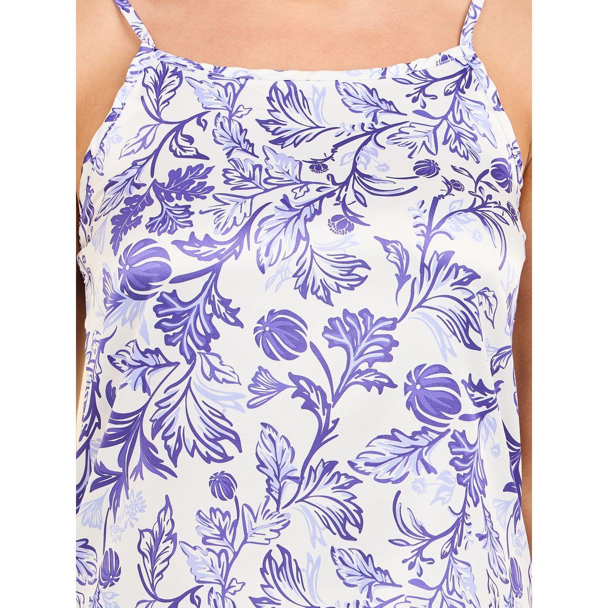 Styli Unwind Sketchy Floral Satin Ruffle Hem Slip Dress-women-clothing-nightwear-nighties-image-3