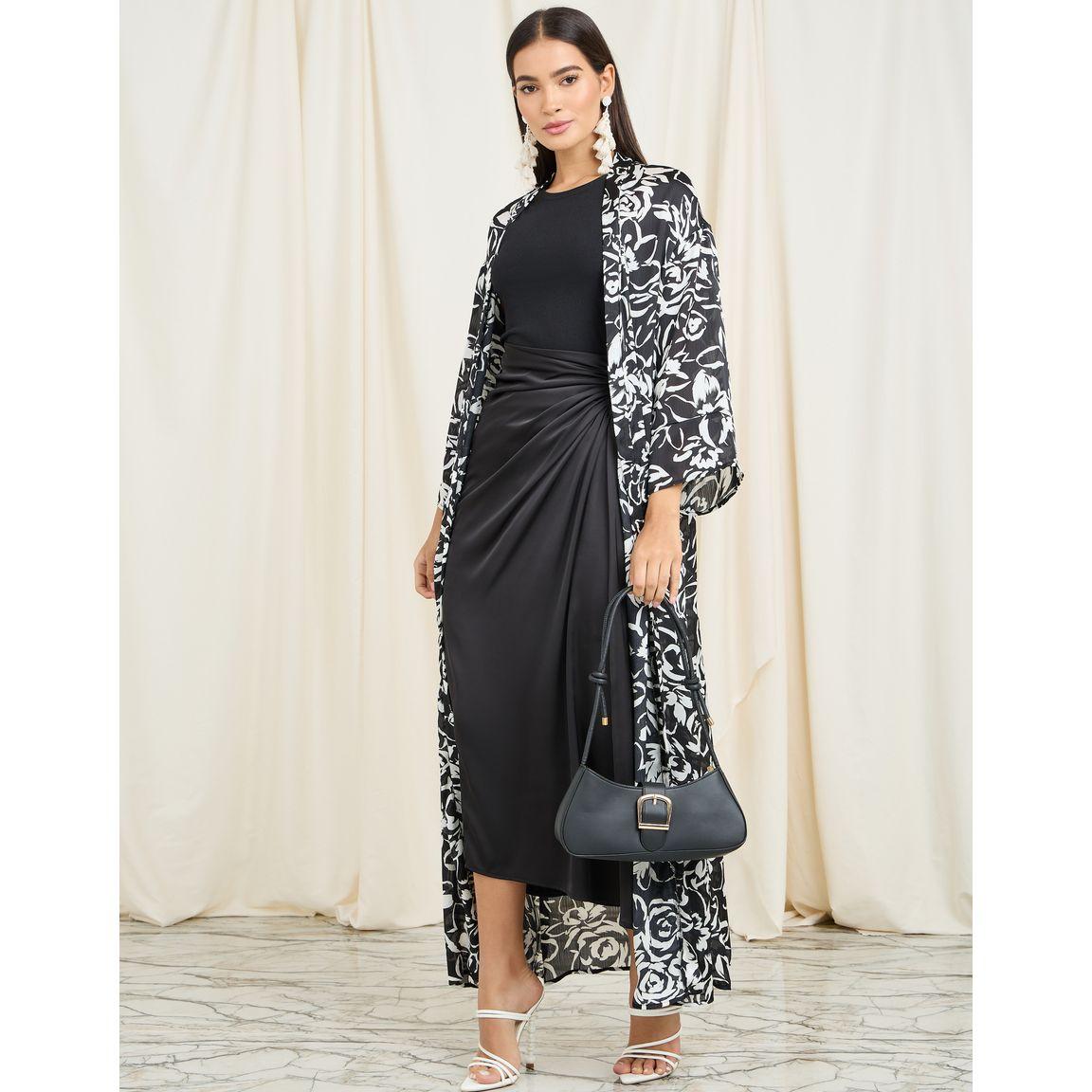 Styli All Over Floral Print Maxi Kimono-women-clothing-shirtsandblouses-shirts-image-1