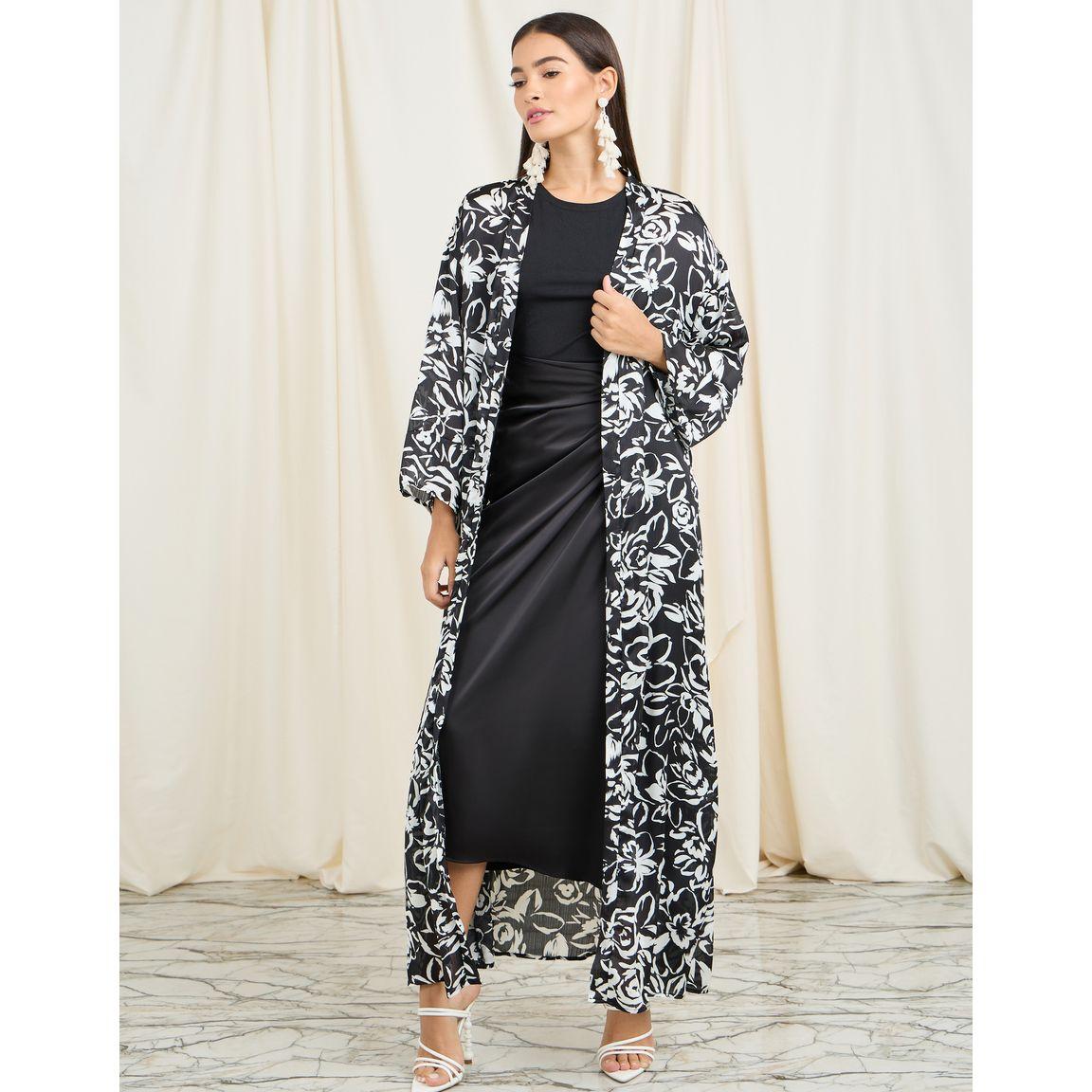 Styli All Over Floral Print Maxi Kimono-women-clothing-shirtsandblouses-shirts-image-2
