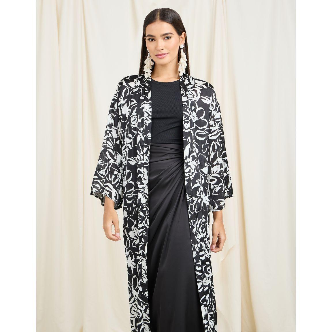 Styli All Over Floral Print Maxi Kimono-women-clothing-shirtsandblouses-shirts-image-3