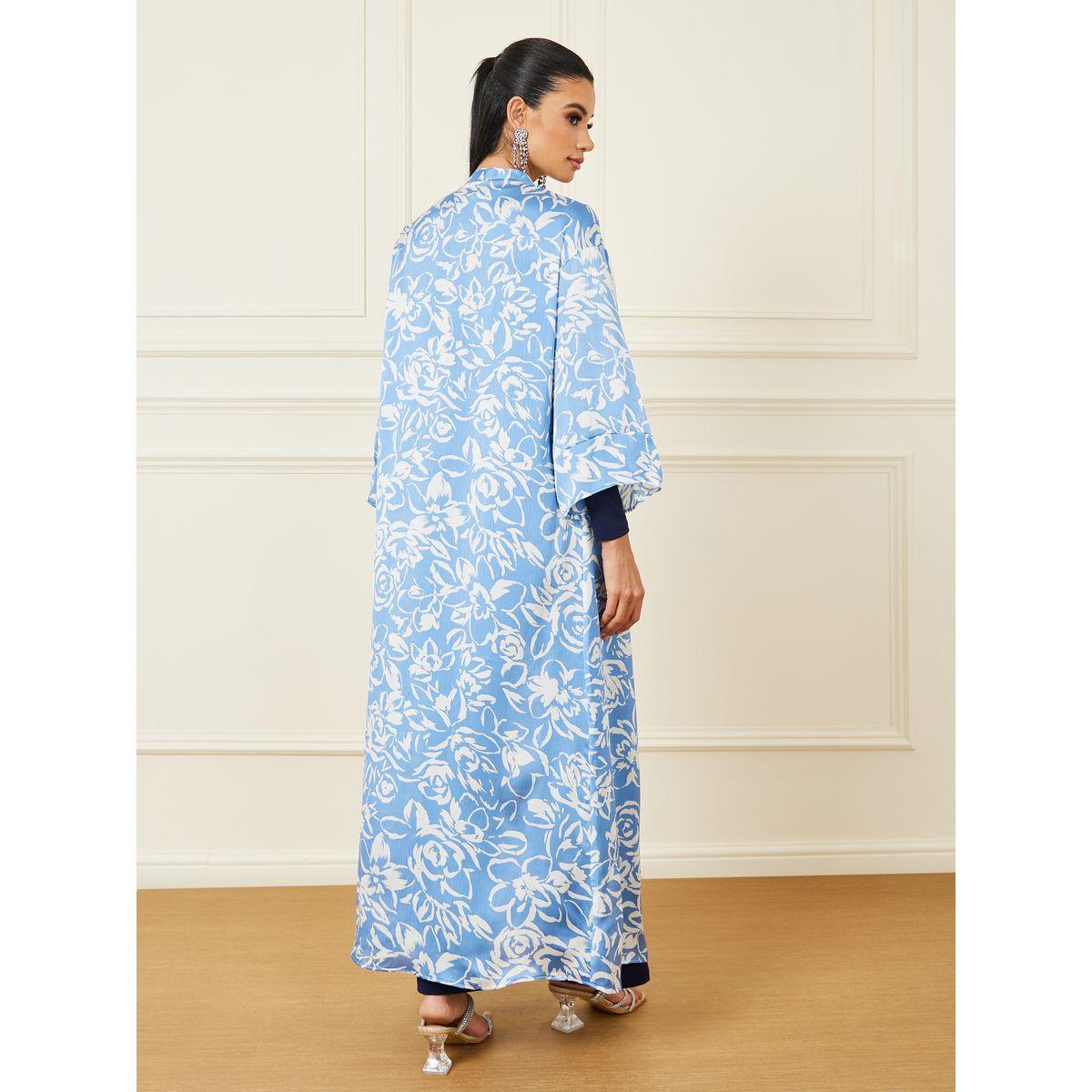 Styli All Over Floral Print Maxi Kimono-women-clothing-shirtsandblouses-shirts-image-4