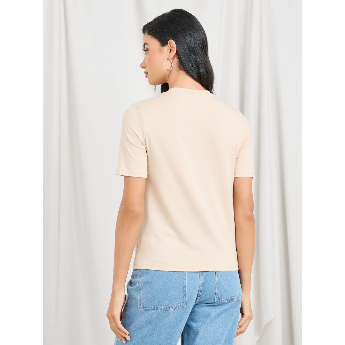 Styli Embellished Round Neck Regular Fit T-shirt-women-clothing-tshirts-image-4