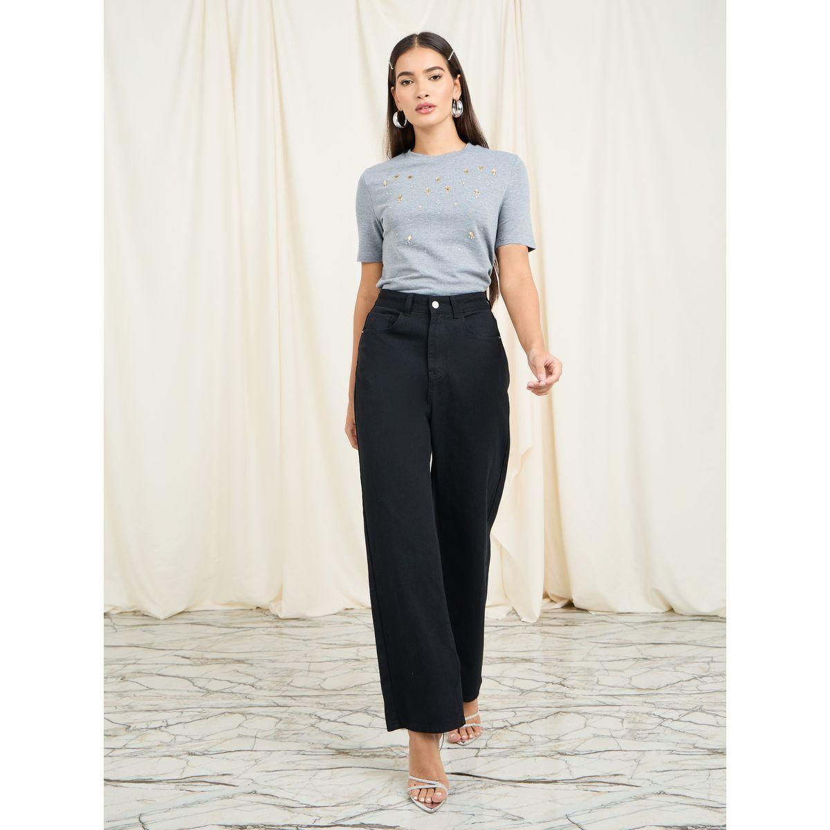 تيشيرت بقصة عادية وياقة دائرية-women-clothing-tshirts-image-3