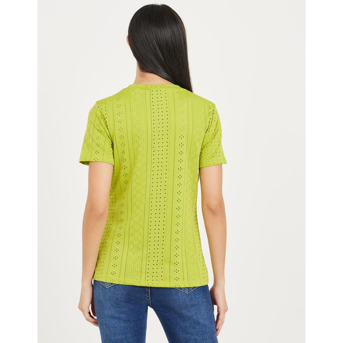 Styli Lazer Cut Round Neck Fitted T-Shirt-women-clothing-tshirts-image-5