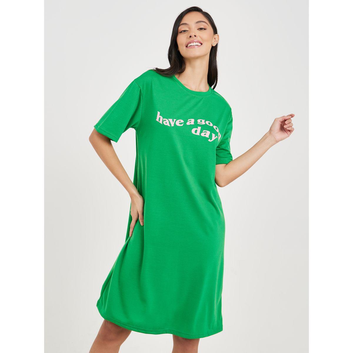قميص نوم مطبع بكتابة مع اكتاف منخفضة-women-clothing-nightwear-nighties-image-1