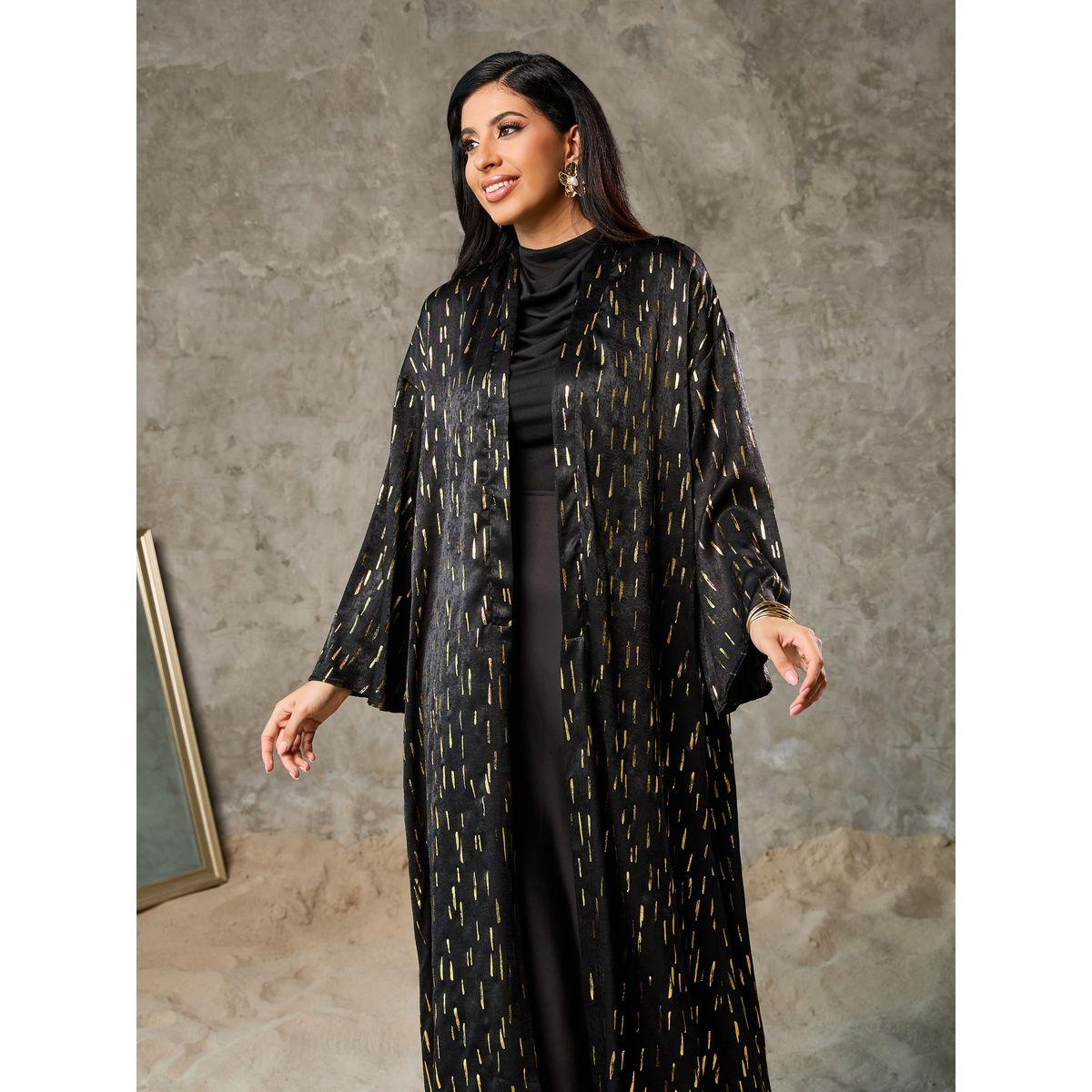 كيمونو ساتان طويل بطبعة جاكار-women-clothing-shirtsandblouses-shirts-image-2