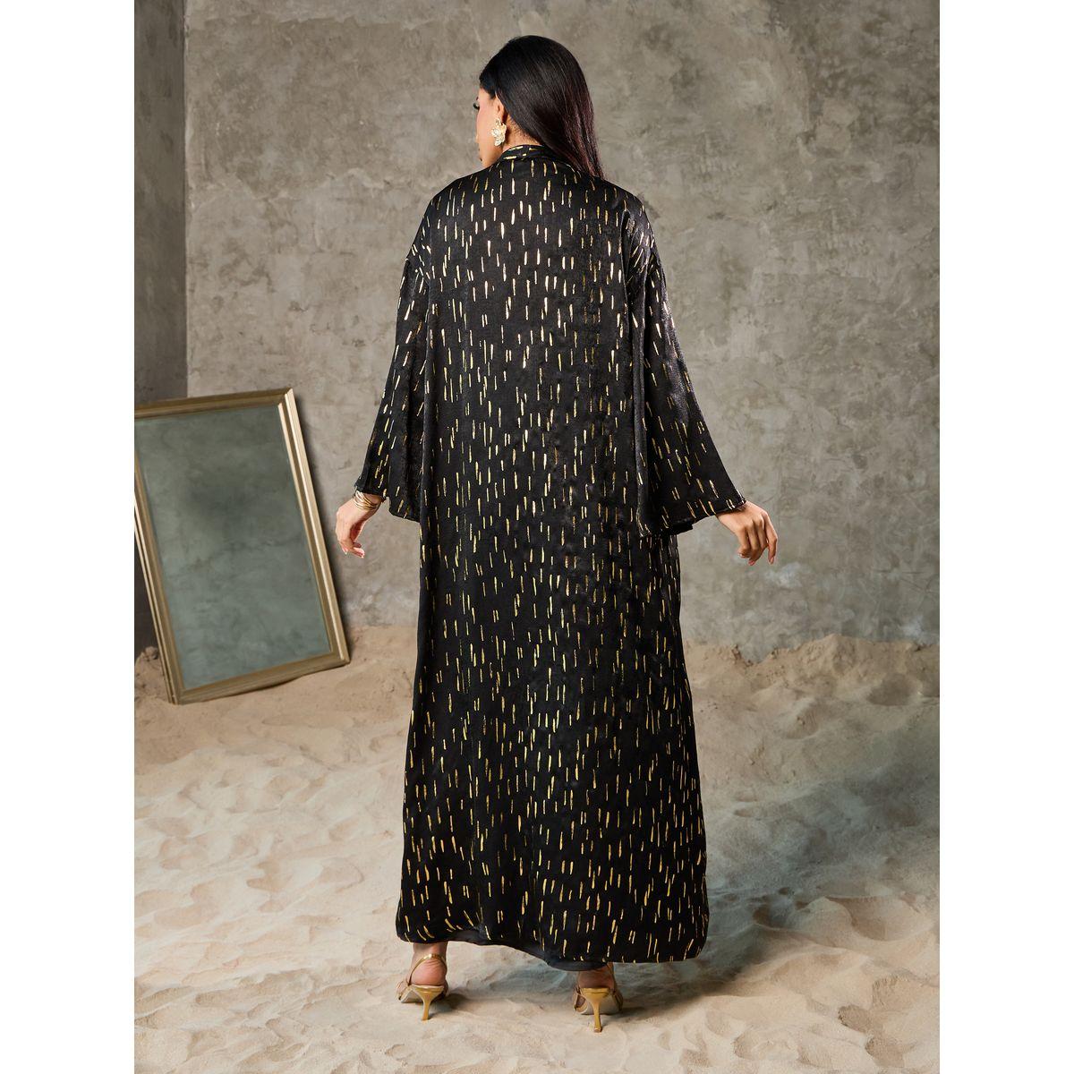 Styli Satin Jacquard Print Maxi Kimono-women-clothing-shirtsandblouses-shirts-image-4