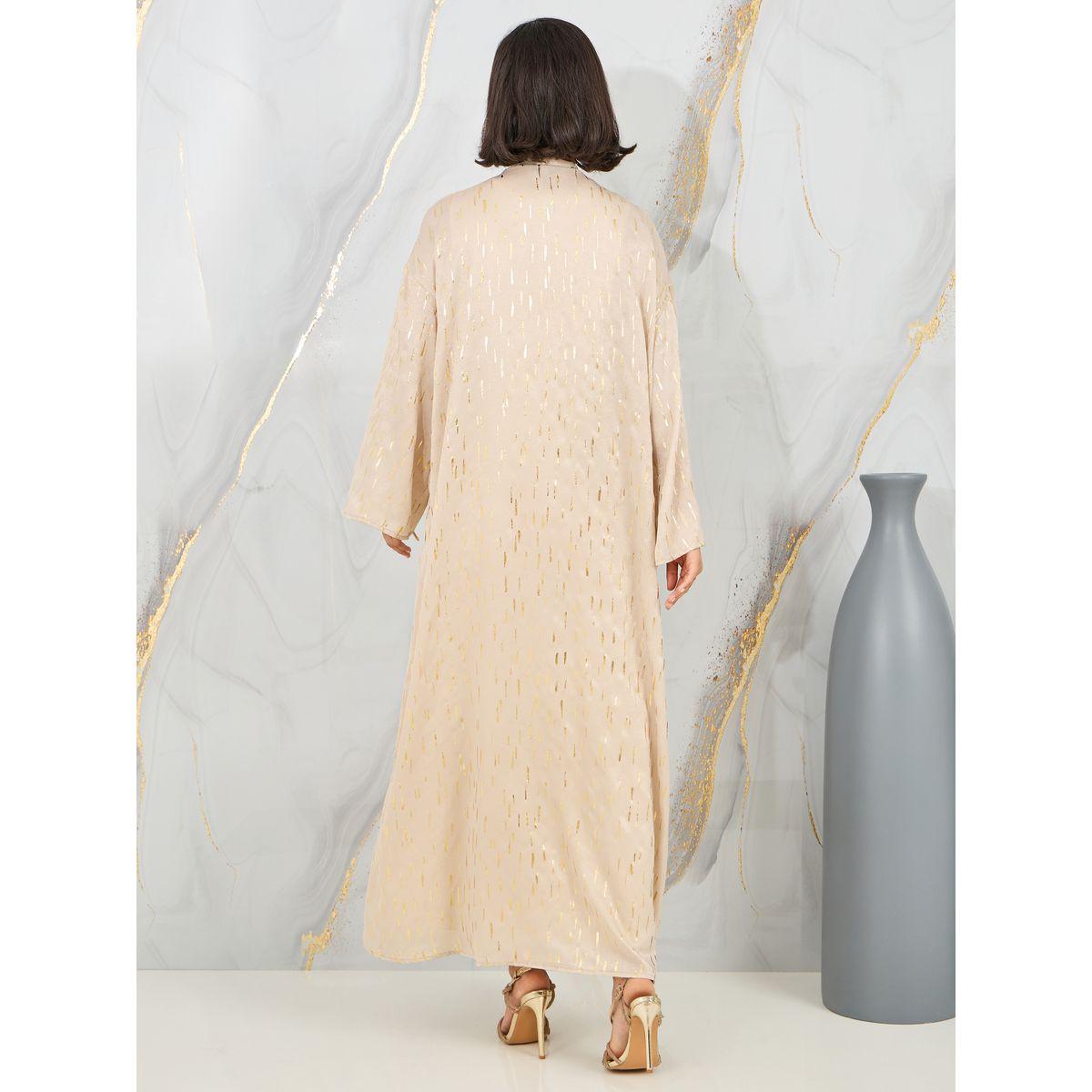 Styli Satin Jacquard Print Maxi Length Kimono-women-clothing-shirtsandblouses-shirts-image-4