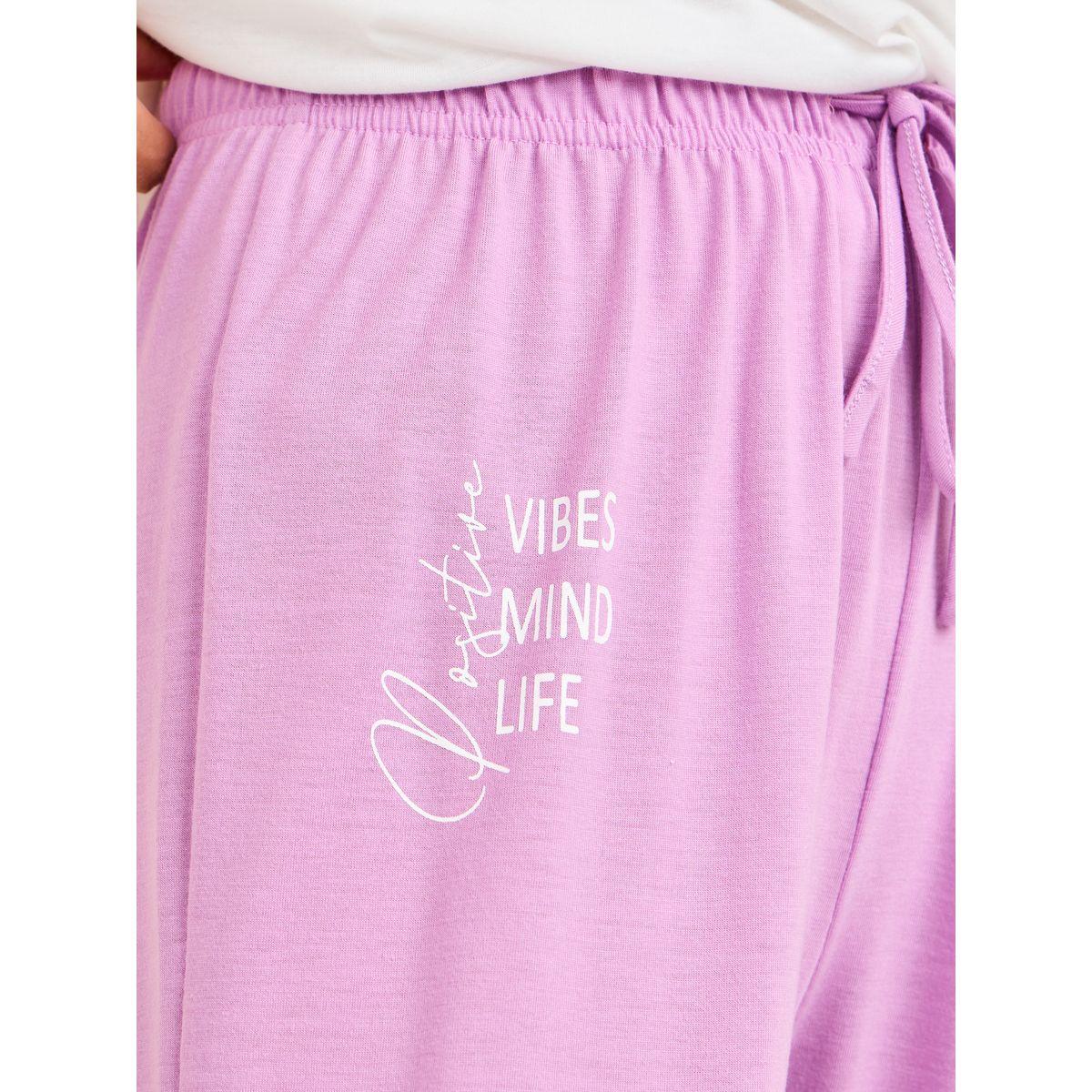 Styli Unwind Vibes Mind Life Print T-shirt and Pyjama Set-women-clothing-nightwear-pyjamas-longsets-image-6
