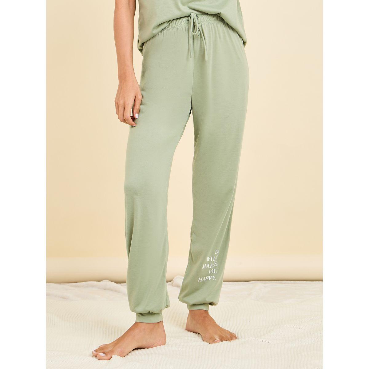 Styli Unwind Slogan Print T-Shirt & Cuff Pyjama Set-women-clothing-nightwear-pyjamas-longsets-image-5