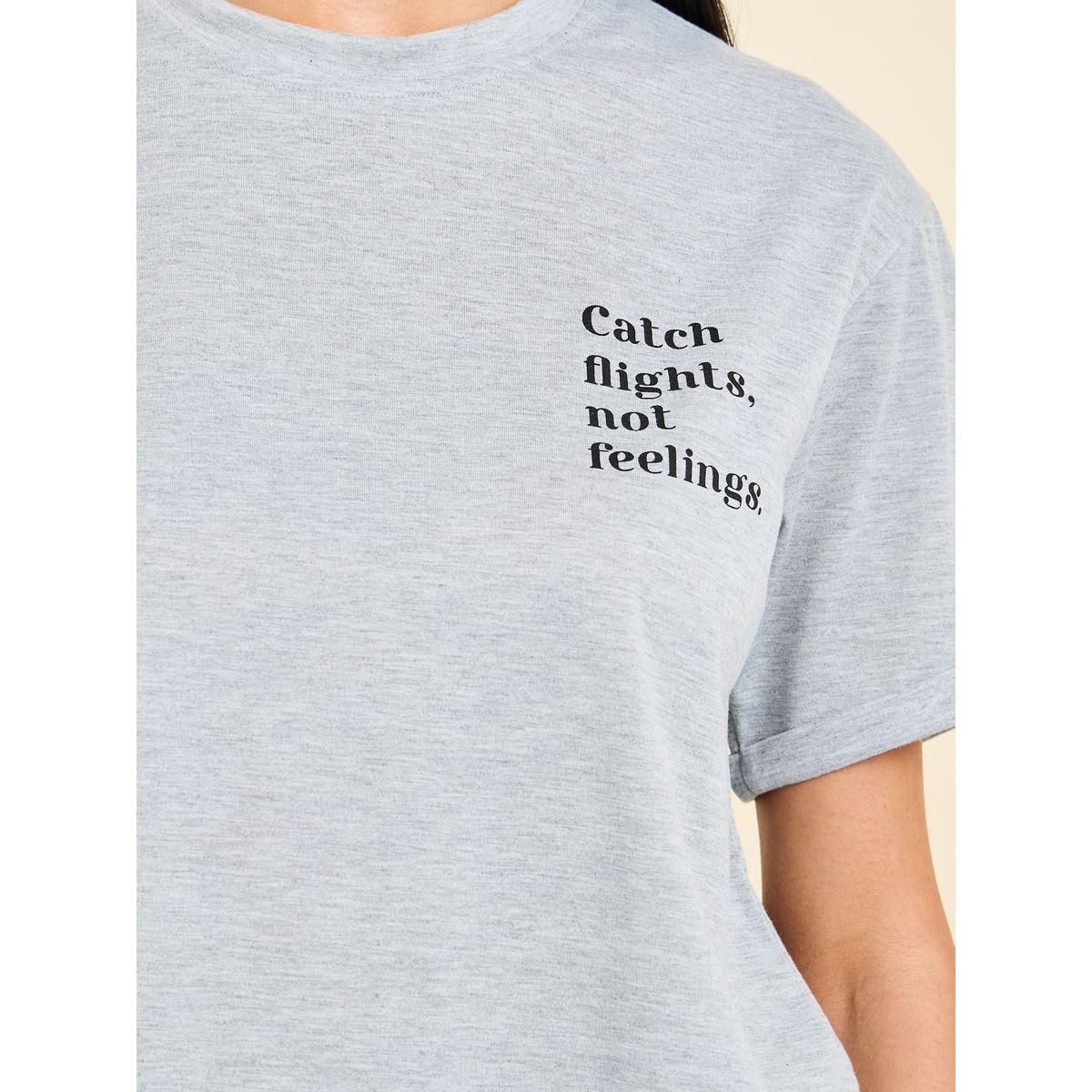 Styli Unwind Melange Slogan Print T-Shirt & Pyjama Set-women-clothing-nightwear-pyjamas-longsets-image-3