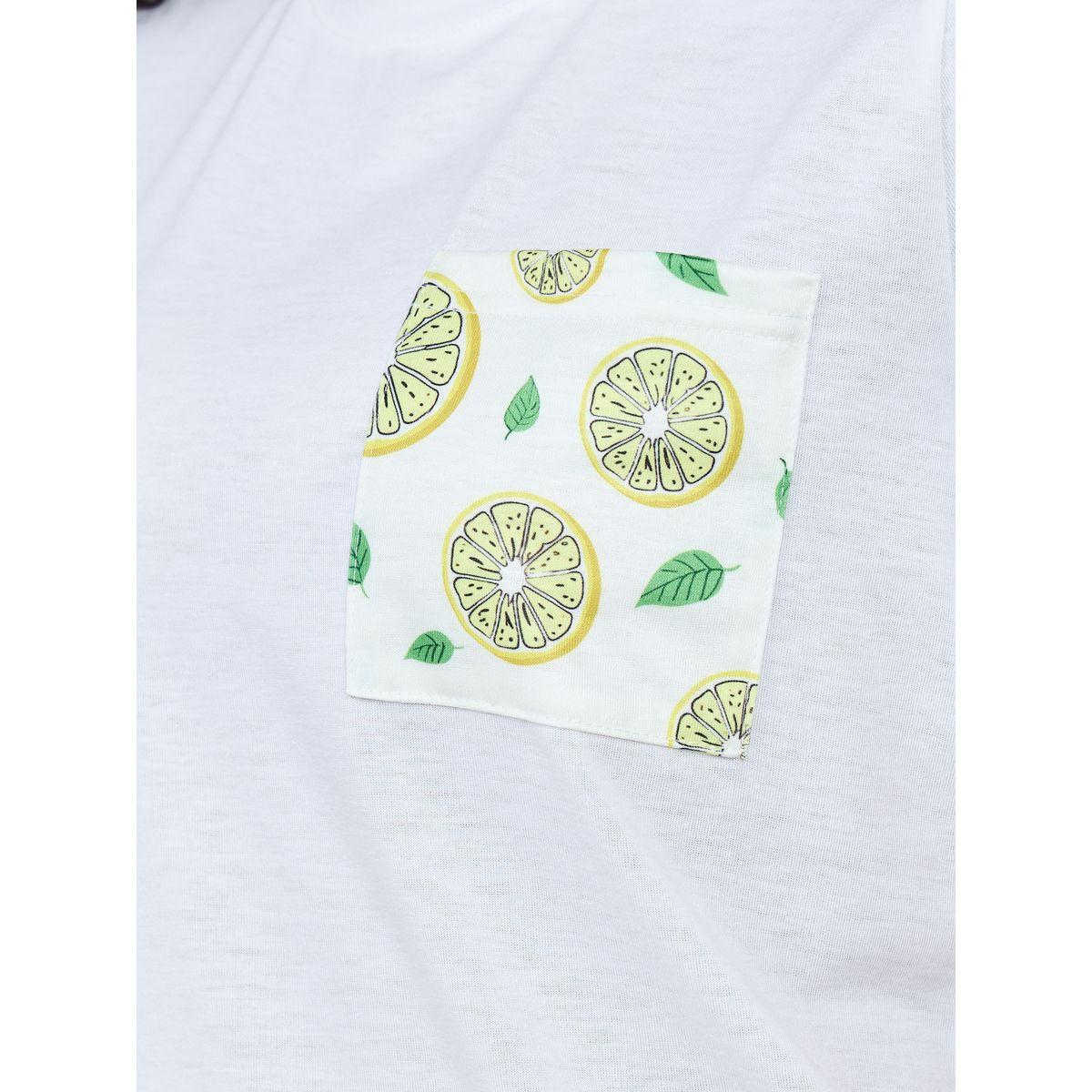 Styli Unwind Lemon Pocket Print T-Shirt & Shorts Set-women-clothing-nightwear-pyjamas-shortsets-image-4