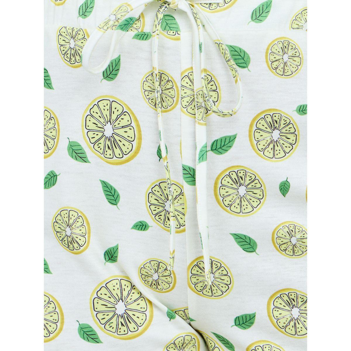 Styli Unwind Lemon Pocket Print T-Shirt & Shorts Set-women-clothing-nightwear-pyjamas-shortsets-image-7