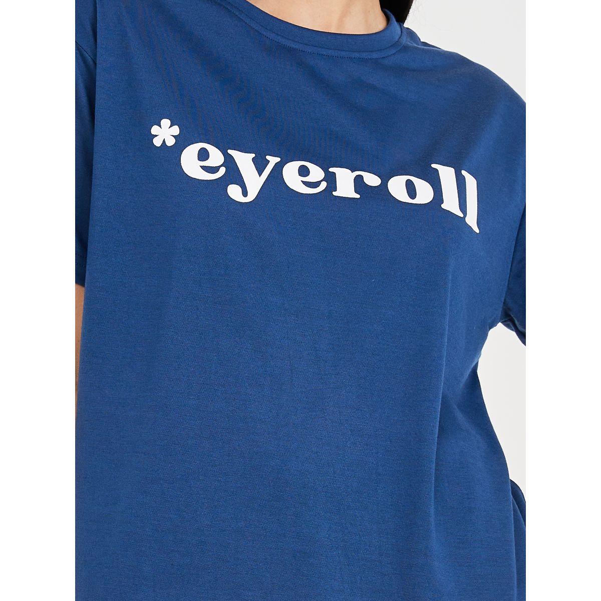 Styli Unwind Slogan Print T-Shirt & Ruffle Short Set-women-clothing-nightwear-pyjamas-shortsets-image-4