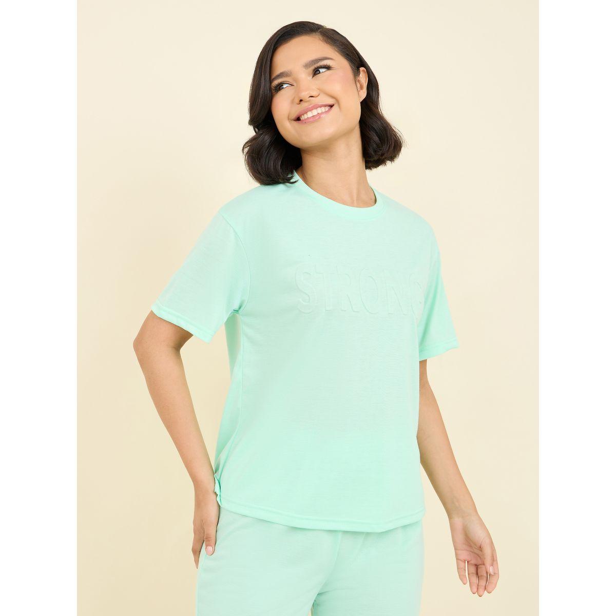 Styli Unwind Strong Embossed T-Shirt & Pyjama Set-women-clothing-nightwear-pyjamas-longsets-image-3