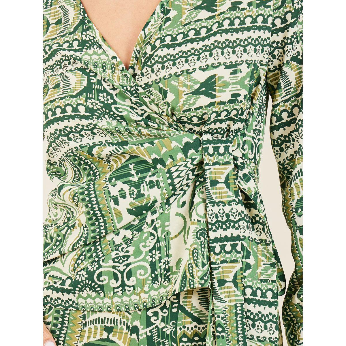 Styli Paisley Print Wrap Top and Wide Leg Pant Set-women-clothing-coordsets-image-3