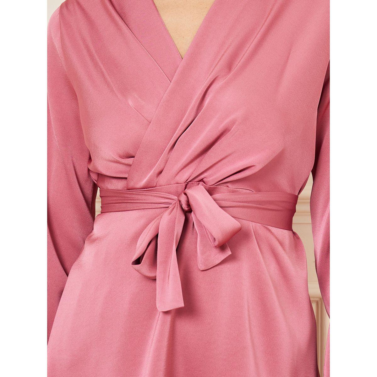 Styli Solid Wrap Top & Slit Detail Pants Co-Ord-women-clothing-coordsets-image-3