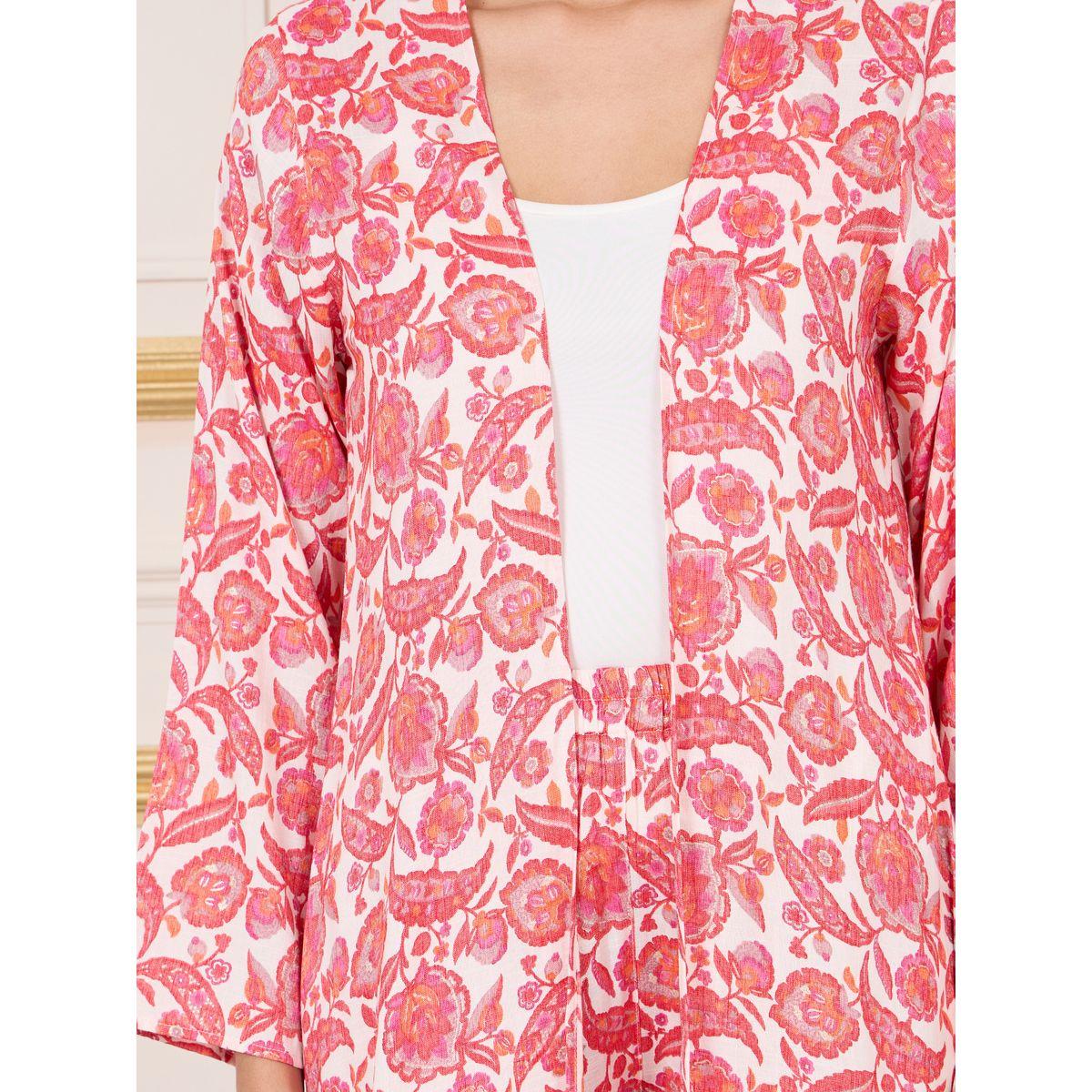 مجموعة من 3 - كيمونو مع بلوزة كامي وبنطال-women-clothing-coordsets-image-3