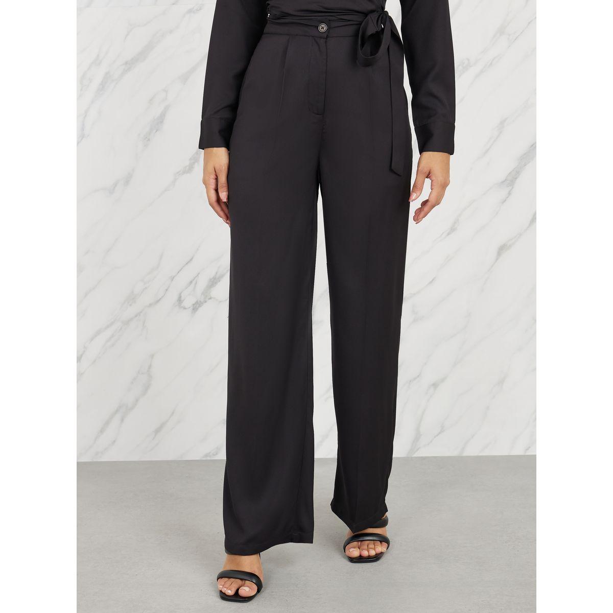 Styli Collared Wrap Top and Wide Leg Pant Set-women-clothing-coordsets-image-4