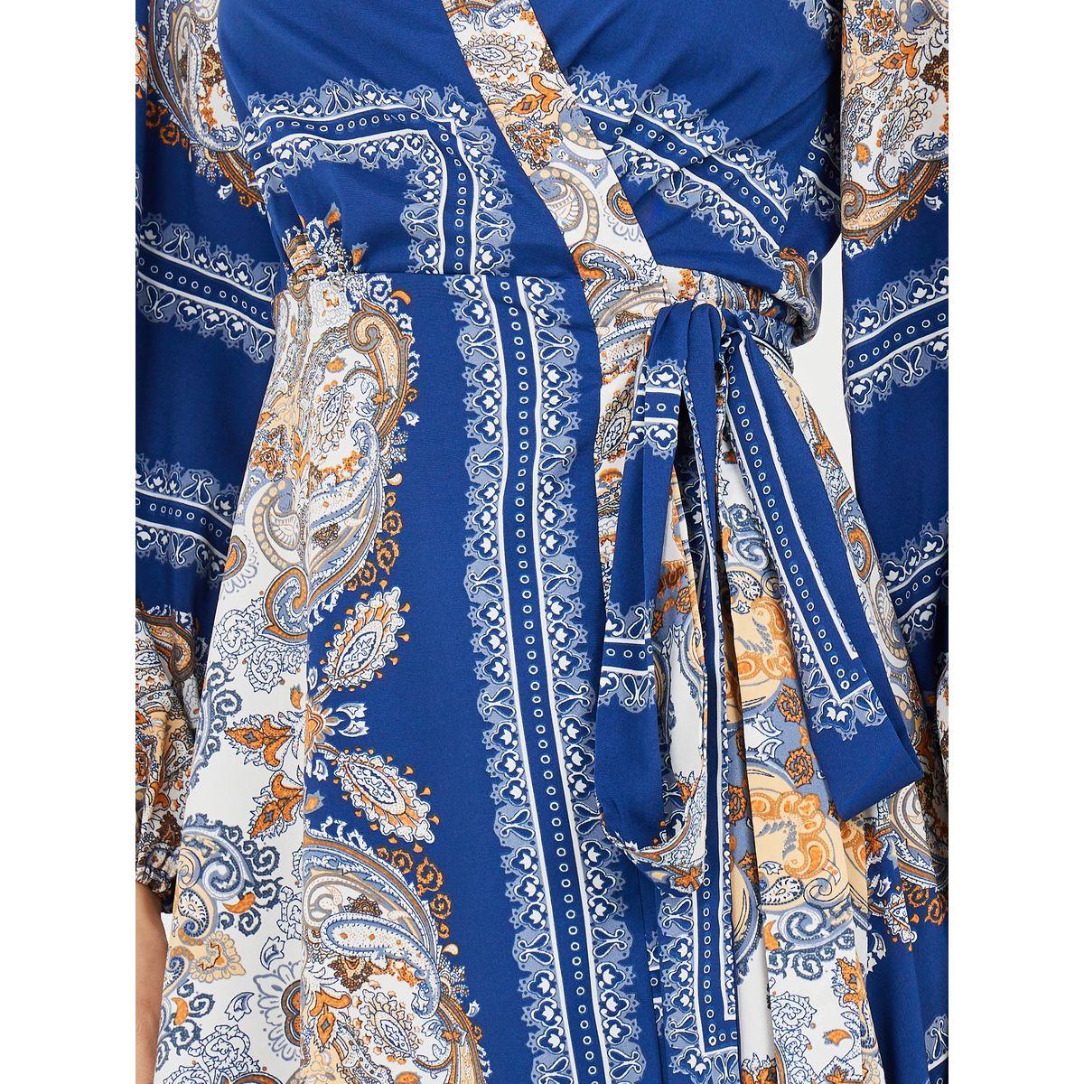 Styli Scarf Print Wrap Midi Dress-women-clothing-dresses-image-3