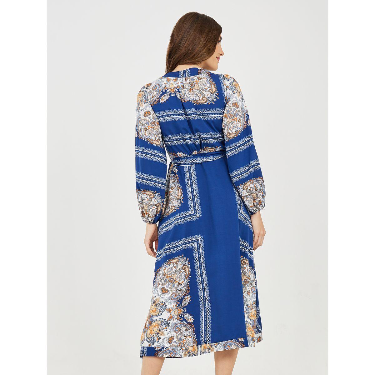 Styli Scarf Print Wrap Midi Dress-women-clothing-dresses-image-4