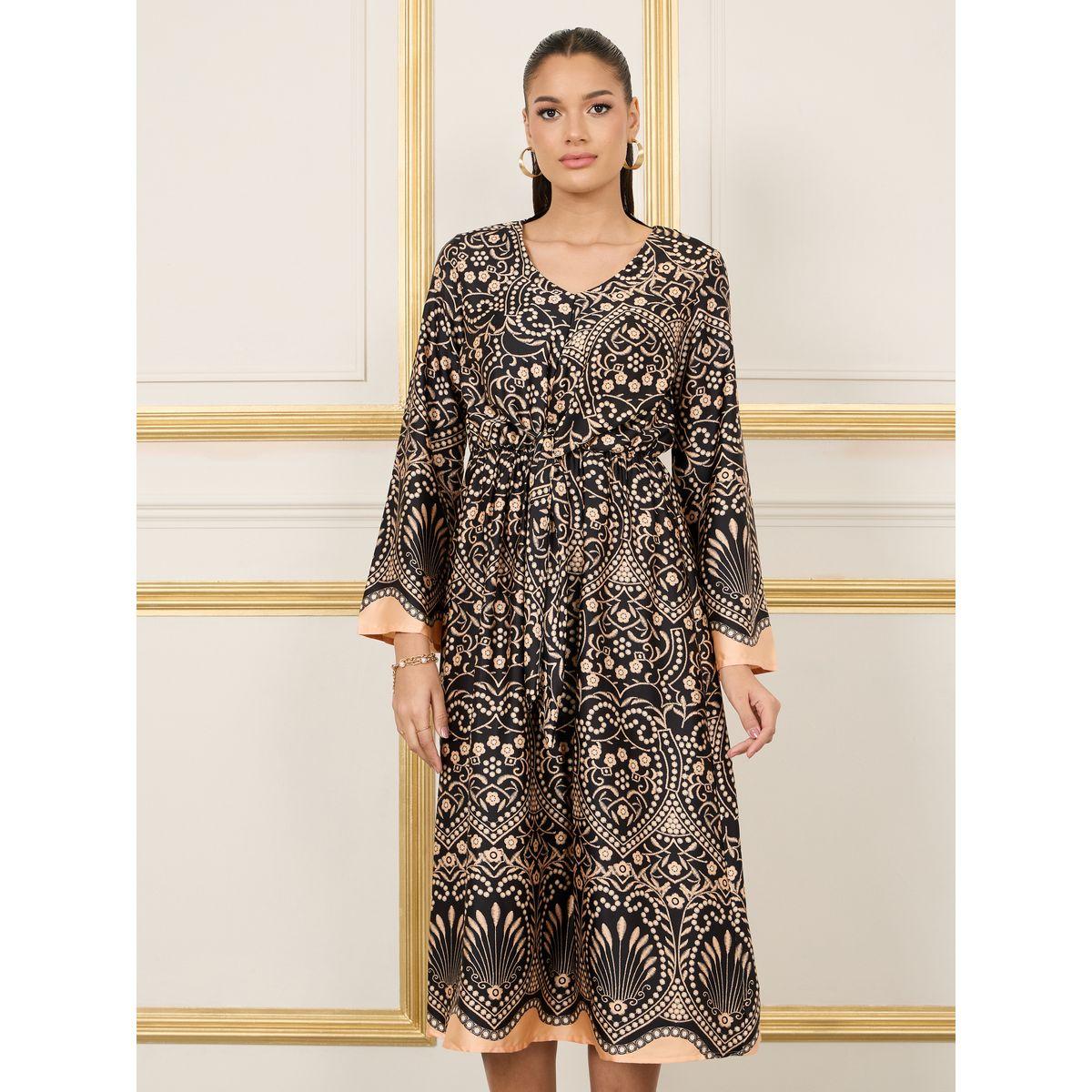 فستان ميدي بتفاصيل مُطرّزة ورباط خصر-women-clothing-dresses-image-2