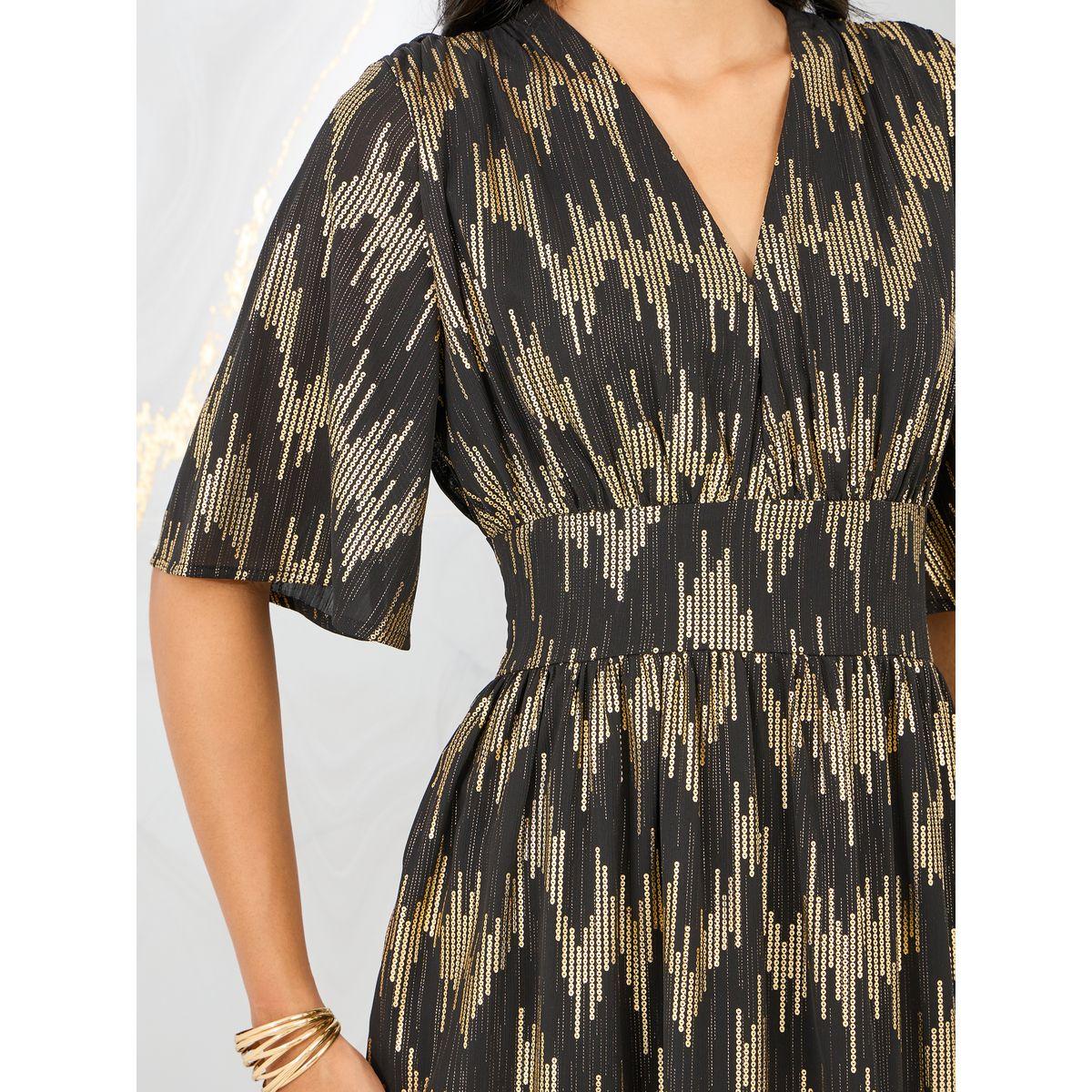 Styli Foil Print A-Line Maxi Dress-women-clothing-dresses-image-3