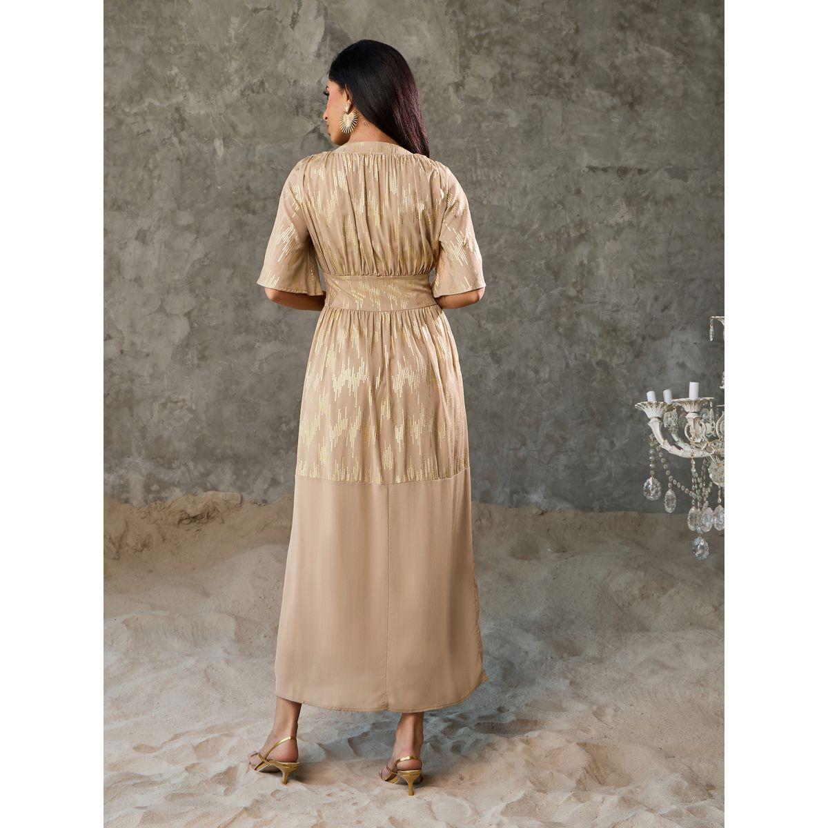 Styli Foil Print A-Line Maxi Dress-women-clothing-dresses-image-4