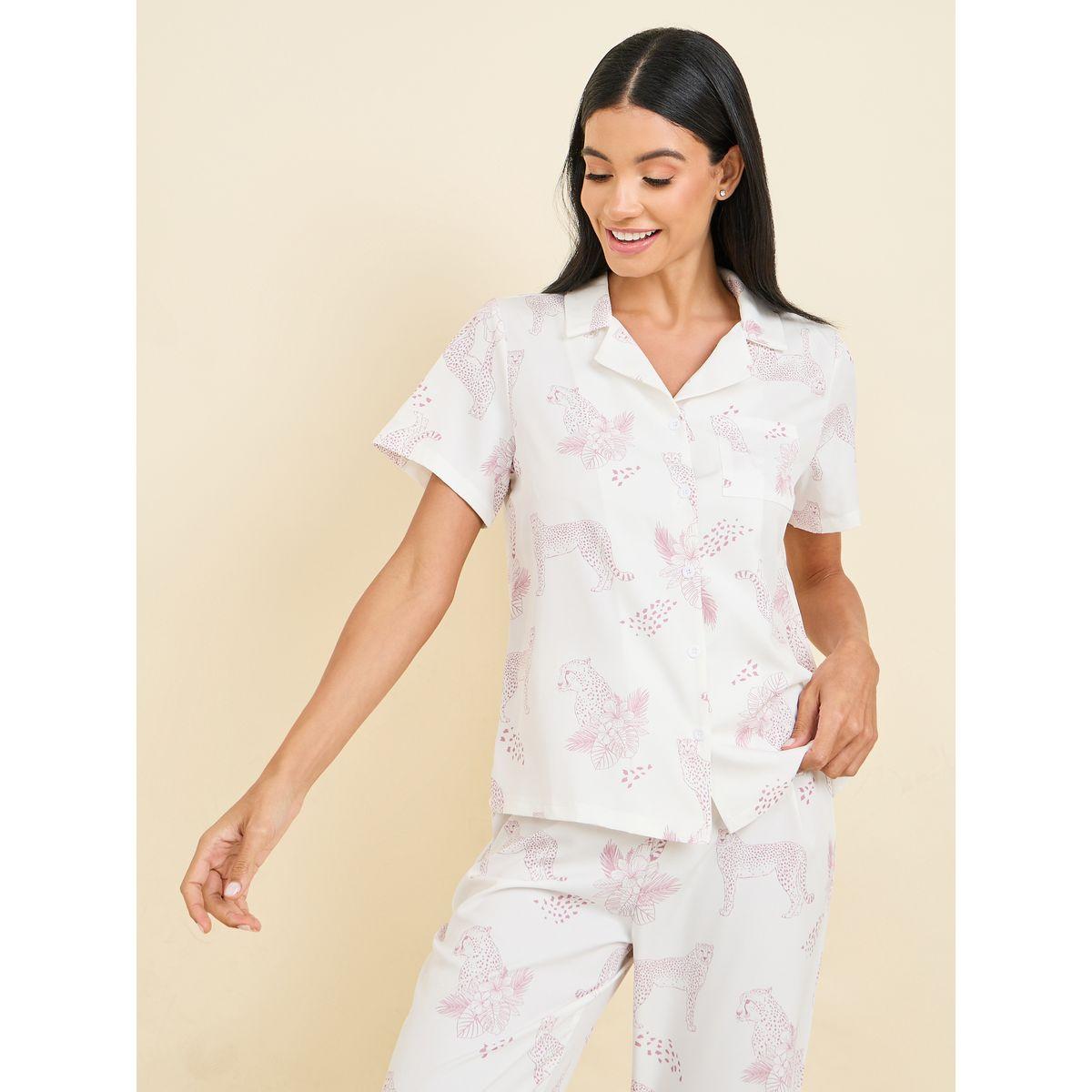 Styli Unwind Jaguar Animal Print Shirt and Pyjama Set-women-clothing-nightwear-pyjamas-longsets-image-3