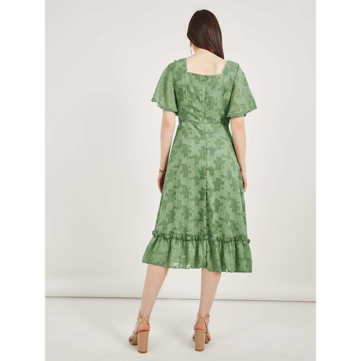 فستان متوسط ​​الطول بفتحة رقبة مربعة ونقشة زهور-women-clothing-dresses-image-6