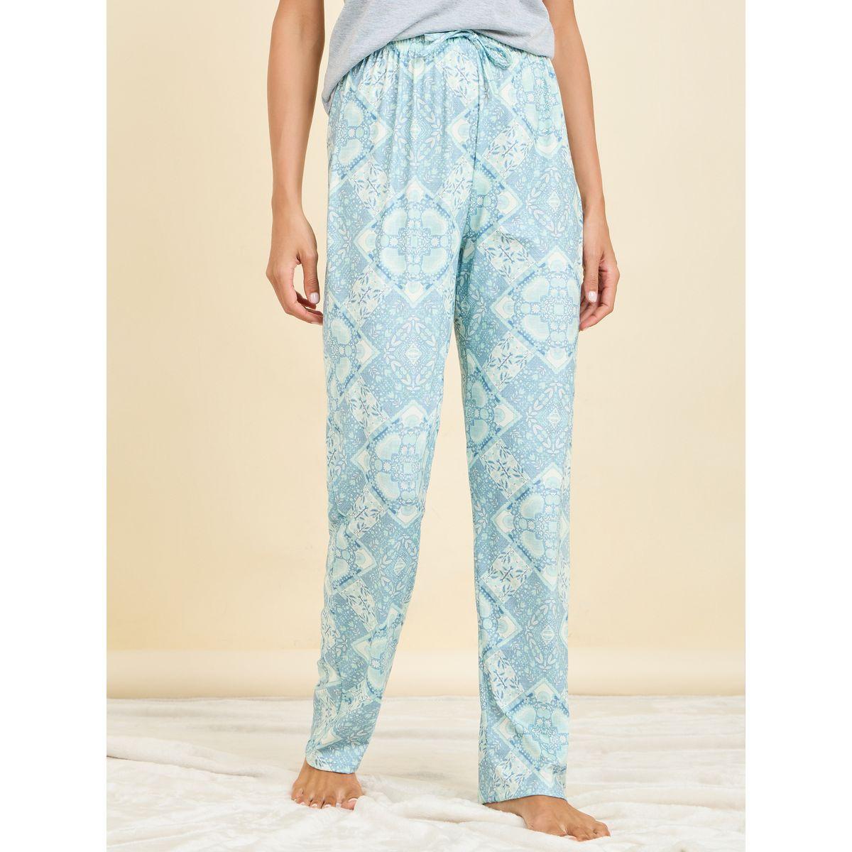 طقم من بنطال بيجاما وبلوزة ميلانج بحمالات-women-clothing-nightwear-pyjamas-longsets-image-2