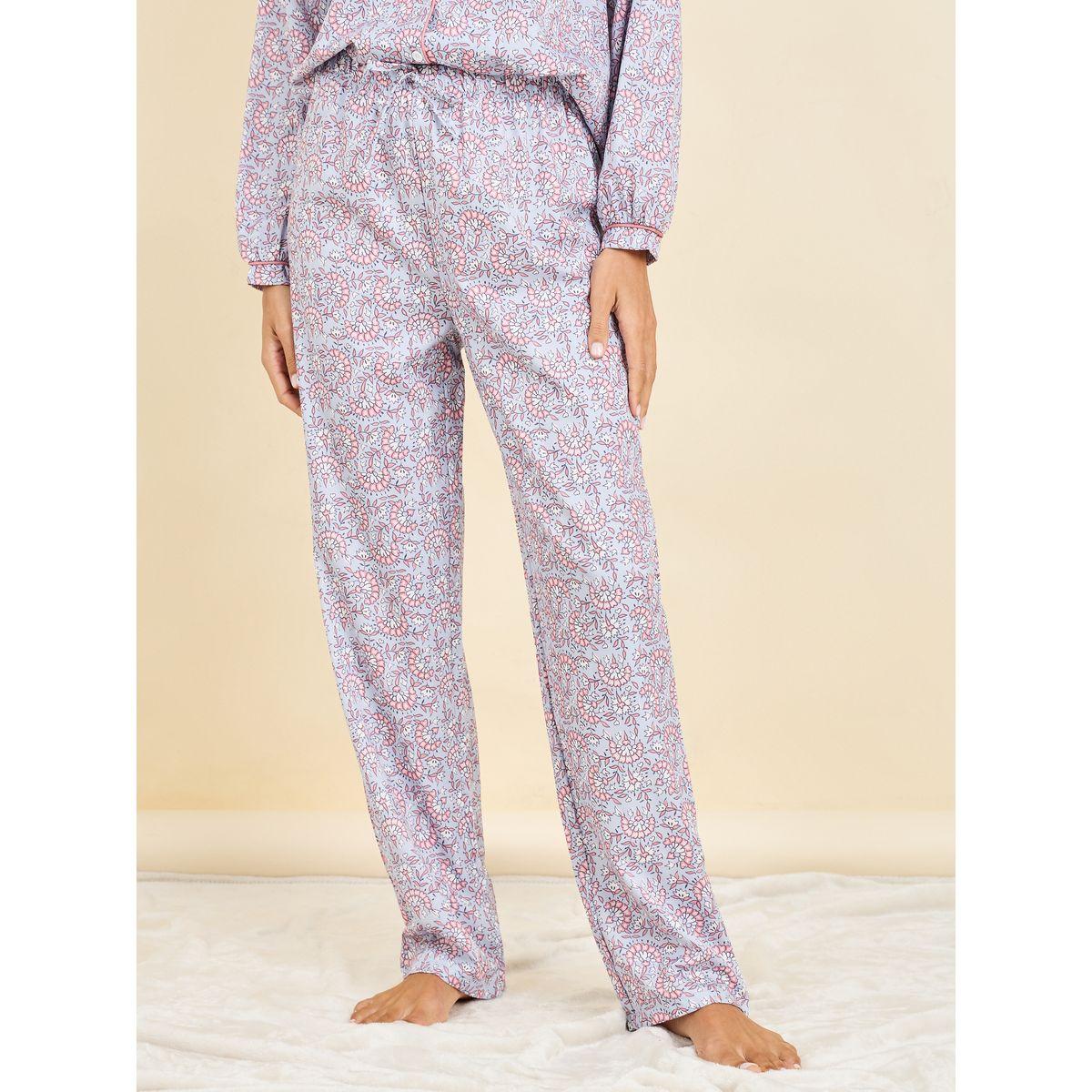 Styli Unwind Ditsy Floral Print Shirt and Pyajam Set-women-clothing-nightwear-pyjamas-longsets-image-5