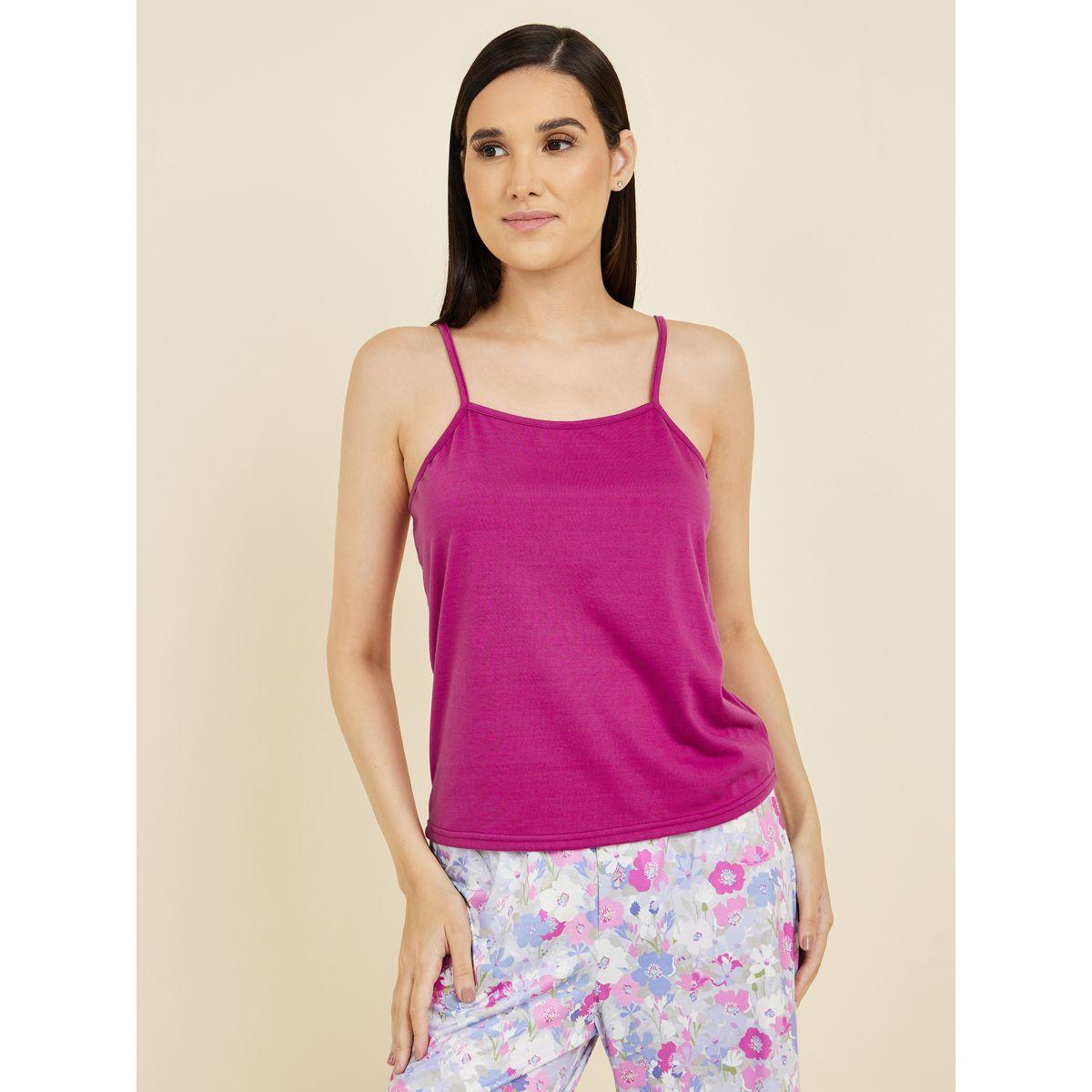 Styli Unwind Solid Cami & Floral Print Pyjama Set-women-clothing-nightwear-pyjamas-longsets-image-3