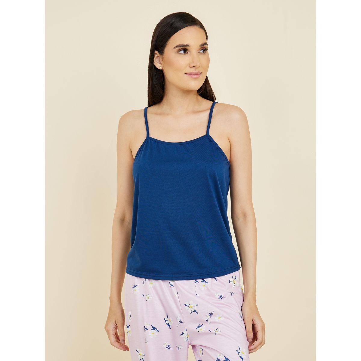 Styli Unwind Solid Cami & Daisy Print Pyjama Set-women-clothing-nightwear-pyjamas-longsets-image-3