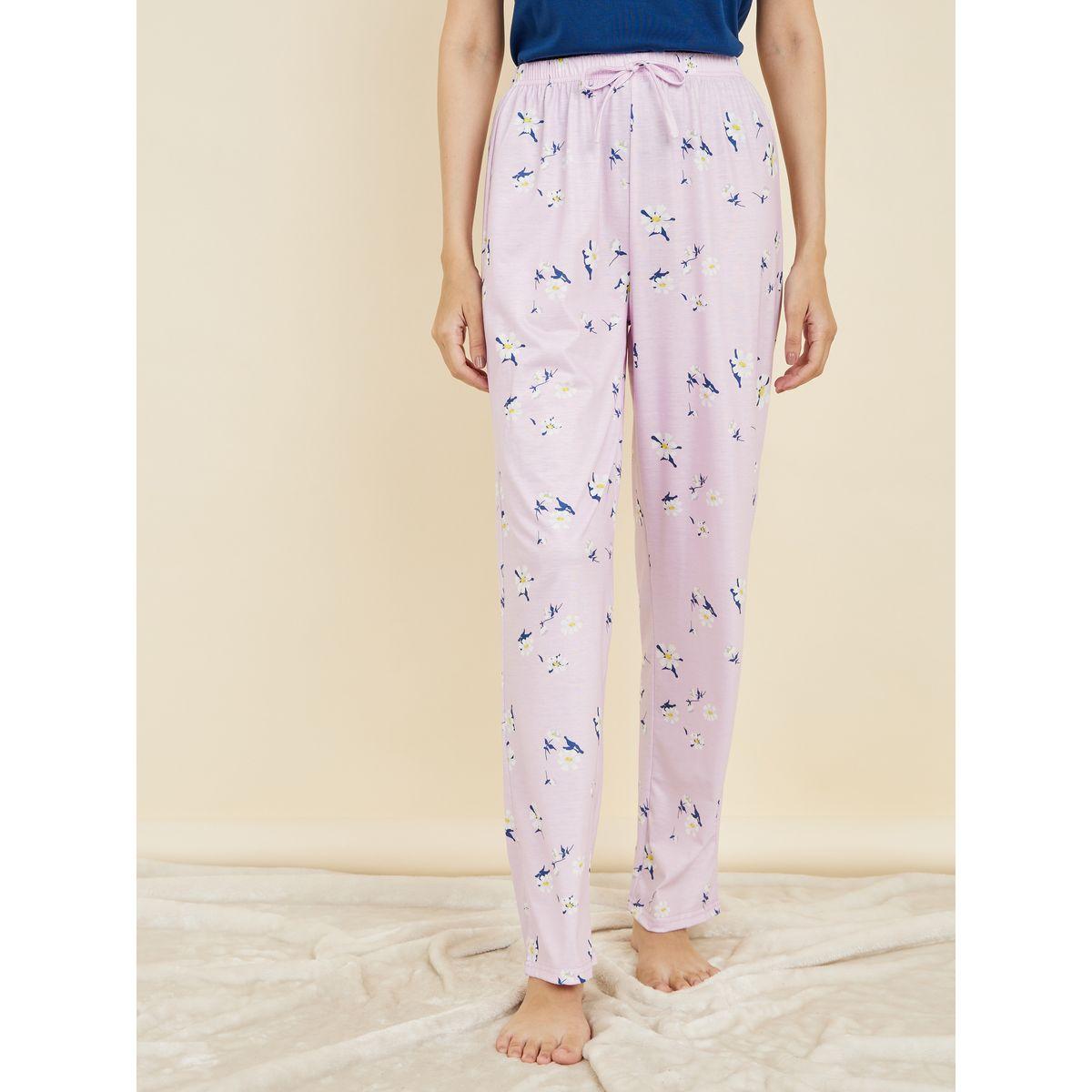 Styli Unwind Solid Cami & Daisy Print Pyjama Set-women-clothing-nightwear-pyjamas-longsets-image-6