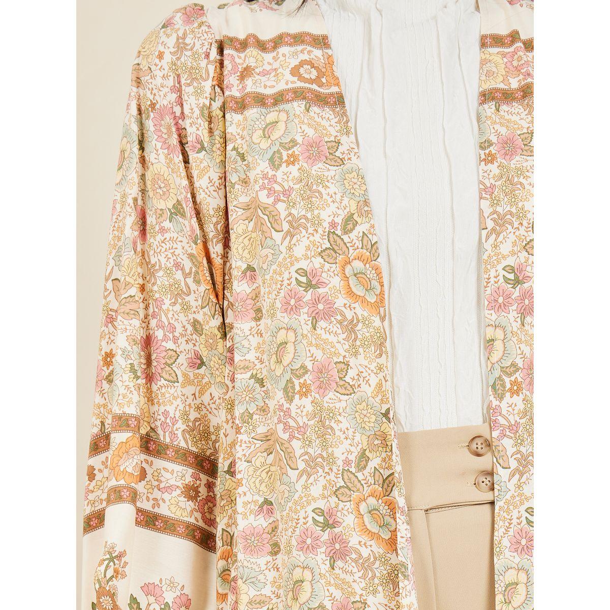Styli Floral Bohemian Print Midi Length Kimono-women-clothing-shirtsandblouses-shirts-image-3