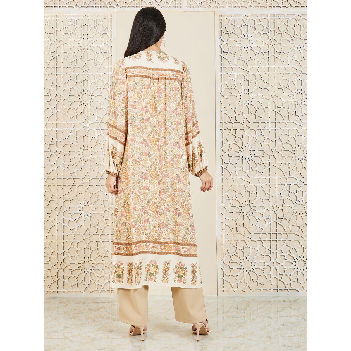 Styli Floral Bohemian Print Midi Length Kimono-women-clothing-shirtsandblouses-shirts-image-4