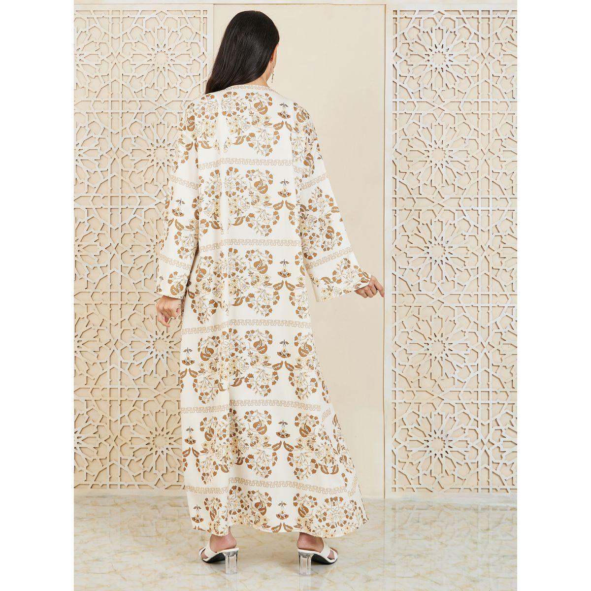 Styli Floral Bohemian Print Maxi Length Kimono-women-clothing-shirtsandblouses-shirts-image-4