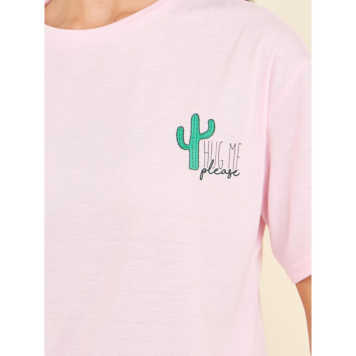 Styli Unwind Cactus Print T-shirt and Pyjama Set-women-clothing-nightwear-pyjamas-longsets-image-4