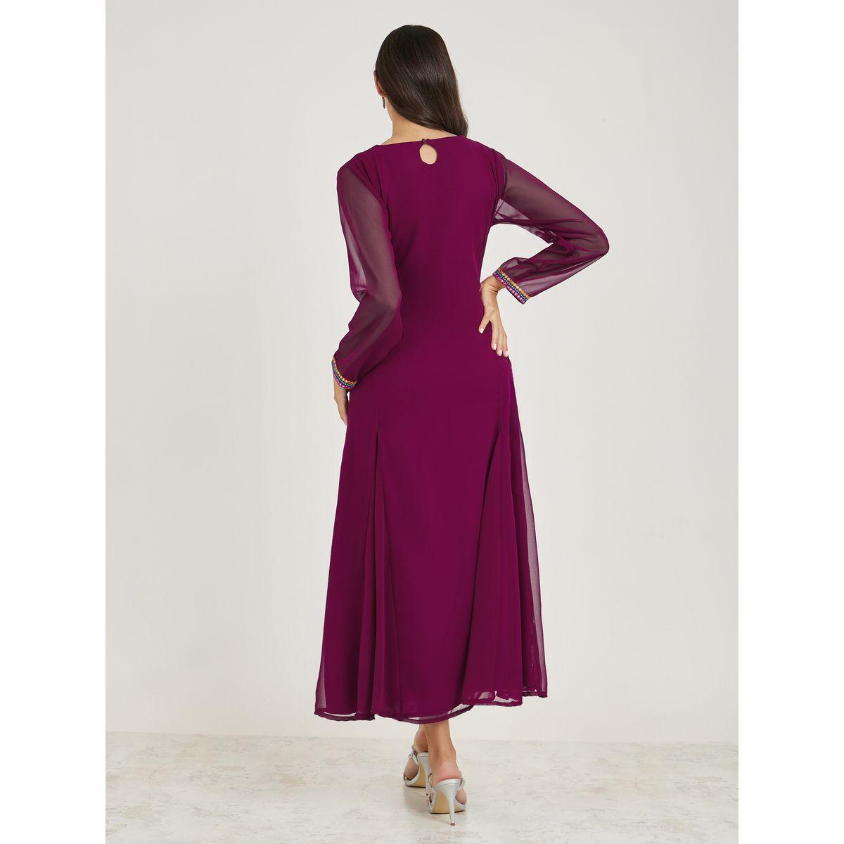 فستان طويل بتفاصيل مُطرّزة وحافة واسعة-women-clothing-dresses-image-4