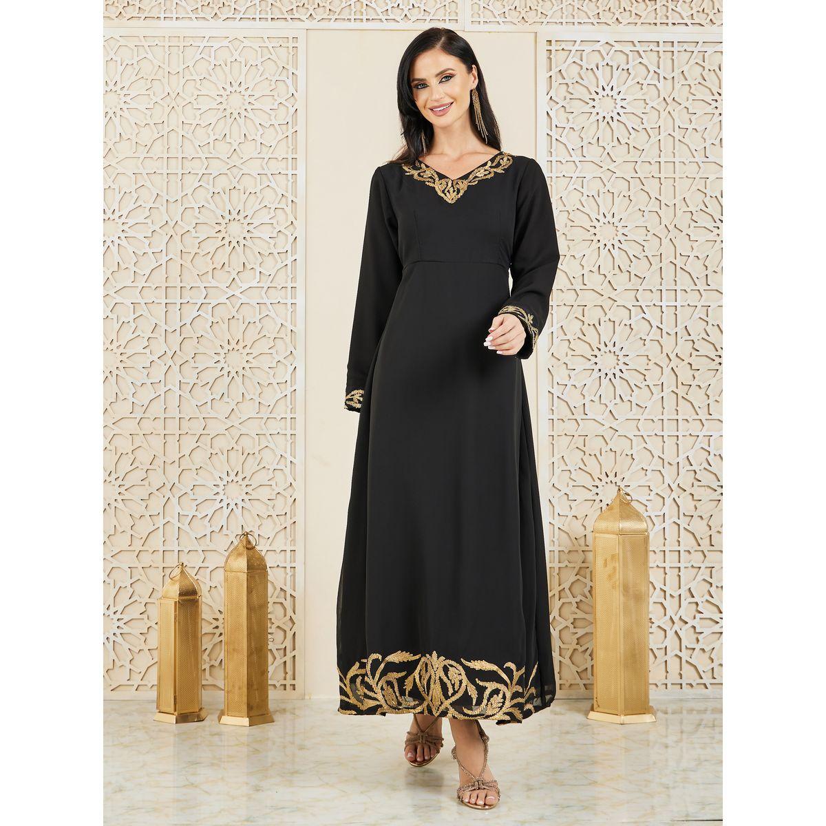Styli Embroidered Tiered A-Line Maxi Dress-women-clothing-dresses-image-1