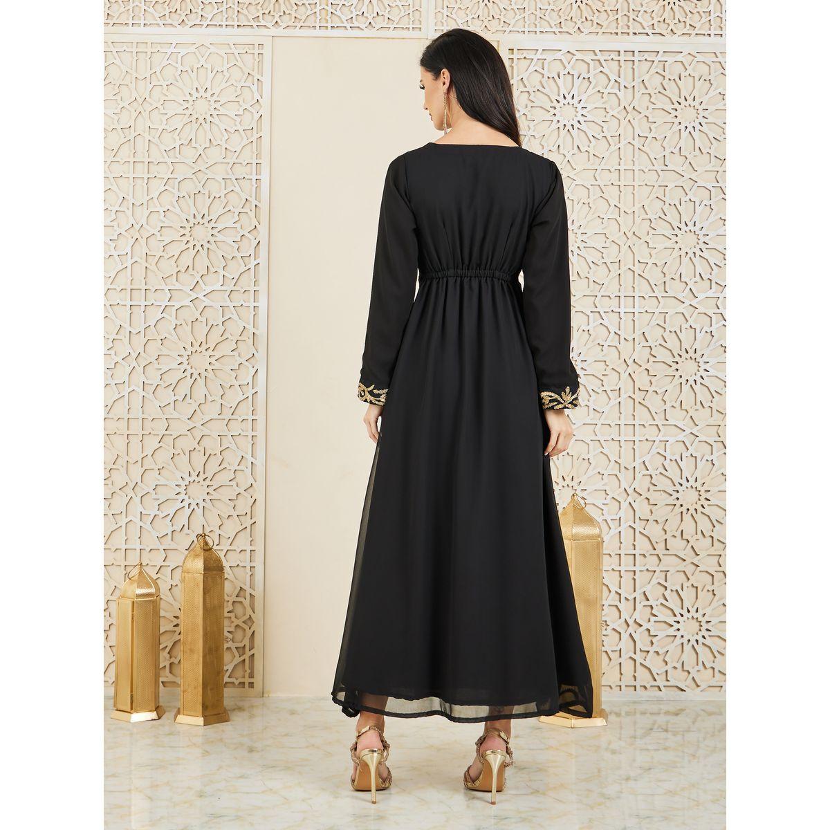 فستان طويل بكسرات وتفاصيل مُطرّزة-women-clothing-dresses-image-4