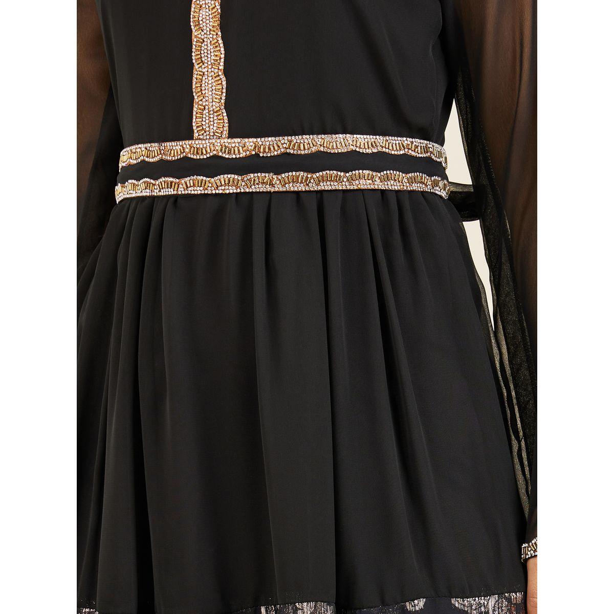 Styli Embroidered Lace Detail Foil Print Tiered Maxi Dress-women-clothing-dresses-image-3