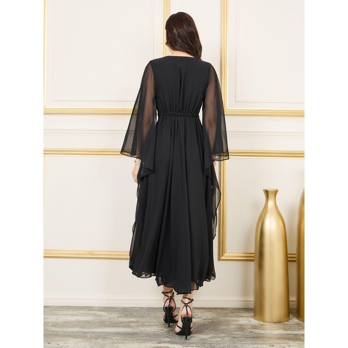 Styli Pearl Detail Neck A Line Maxi Dress-women-clothing-dresses-image-4
