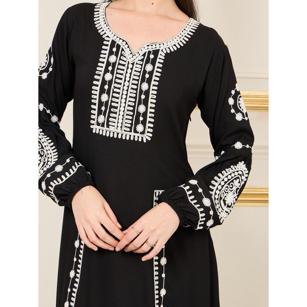 فستان طويل بياقة على شكل قلب-women-clothing-dresses-image-3