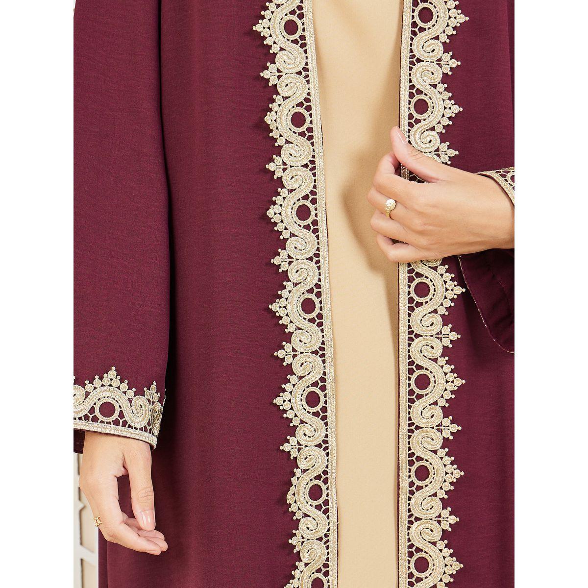 Styli Embroidered Lace Trim Abaya-women-arabicclothing-abayas-image-3