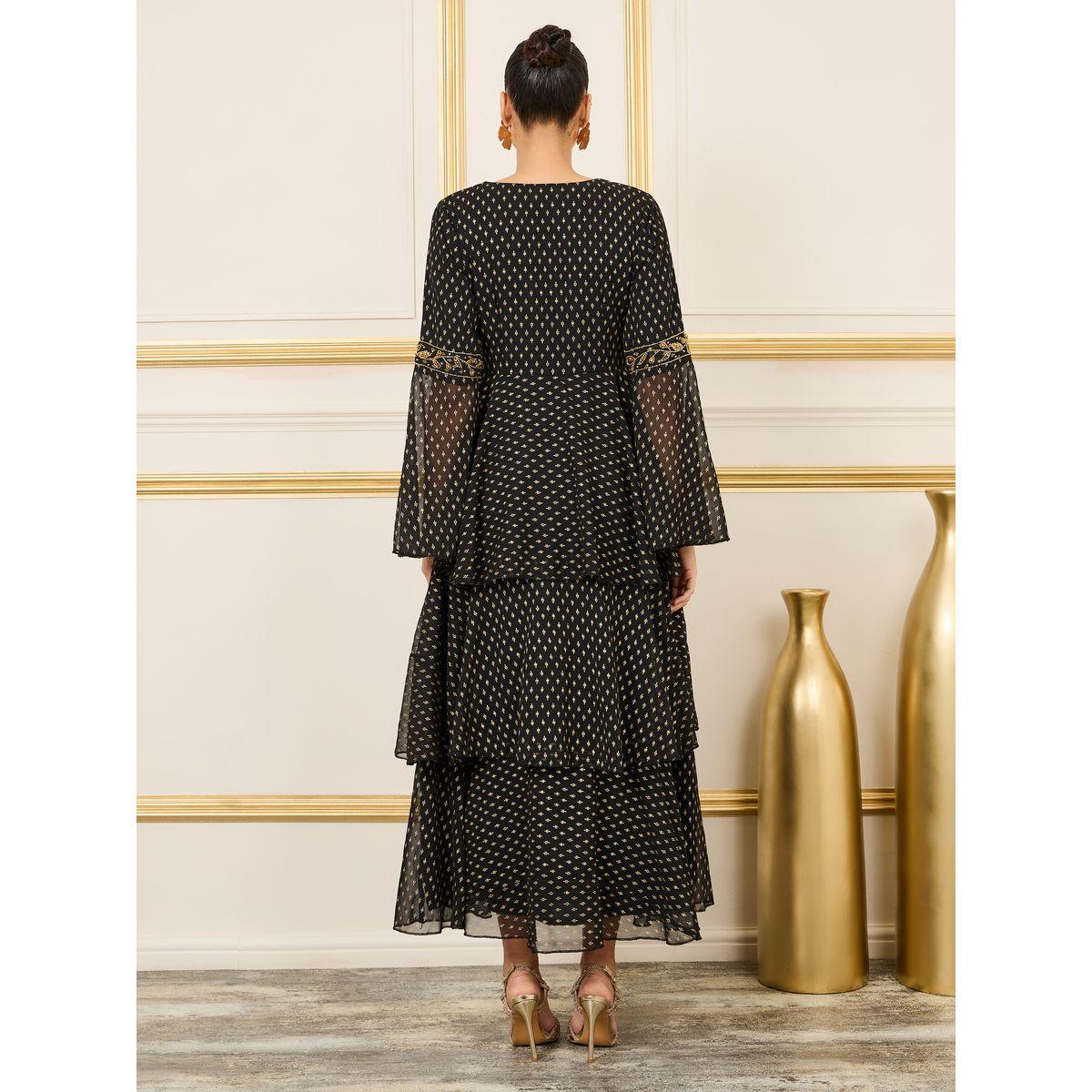 Styli Beaded Detail Bell Layered Tiered Maxi Dress-women-clothing-dresses-image-4