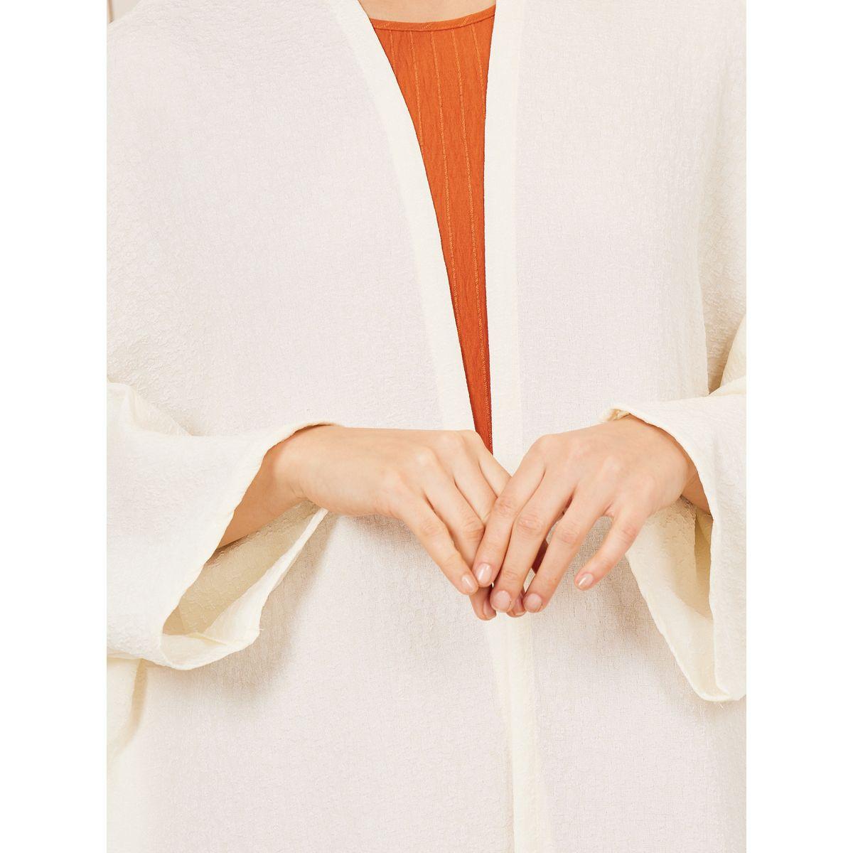 Styli Oversized Textured Maxi Length Kimono-women-clothing-shirtsandblouses-shirts-image-3